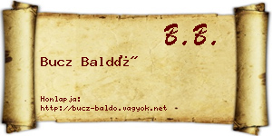 Bucz Baldó névjegykártya